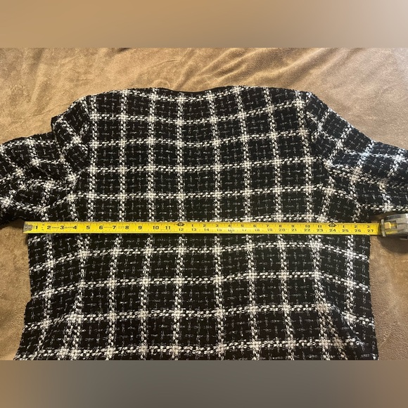 Jones New York Signature Black & White Woven Tweed Jacket - Picture 8 of 9